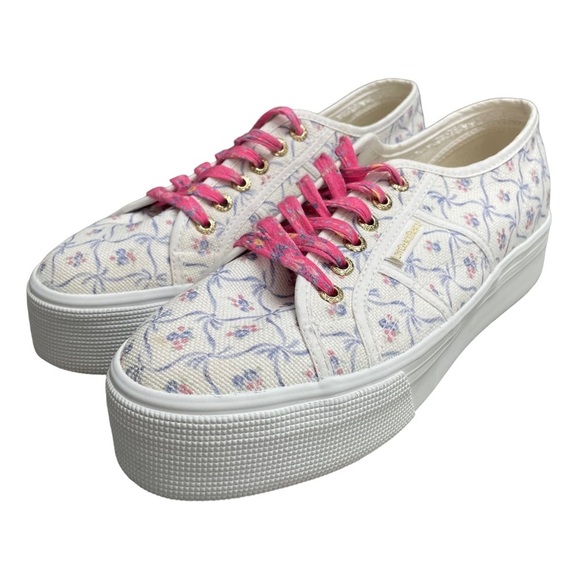 Superga X LoveShackFancy Floral Print Chunky Platform Sneakers - Picture 12 of 15